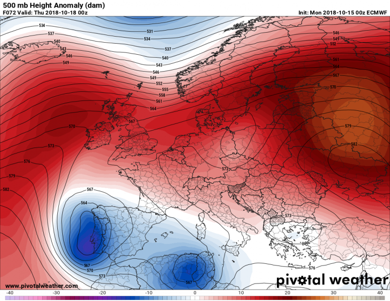 previsioni meteo europa 18 ottobre