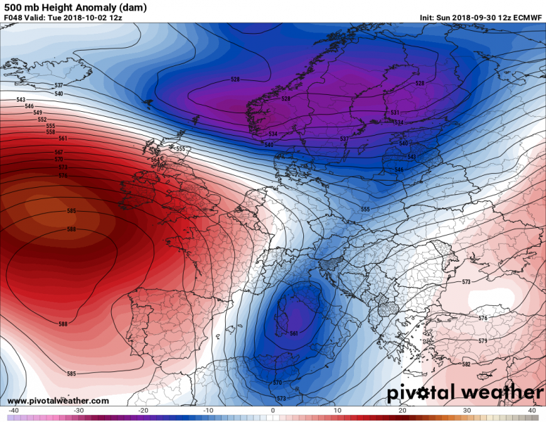 previsioni meteo europa 2 ottobre