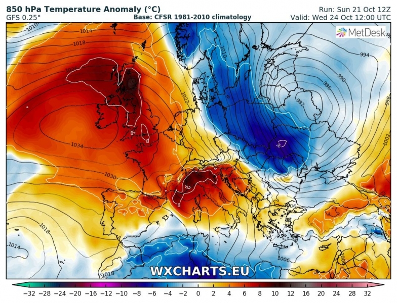 previsioni meteo europa freddo 24 ottobre