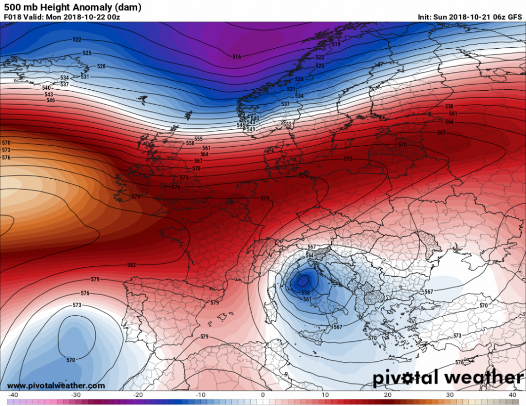 previsioni meteo goccia fredda italia 22 ottobre