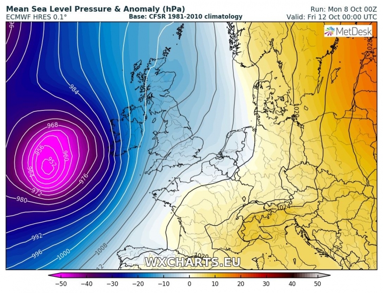 previsioni meteo tempesta di vento irlanda 12 ottobre