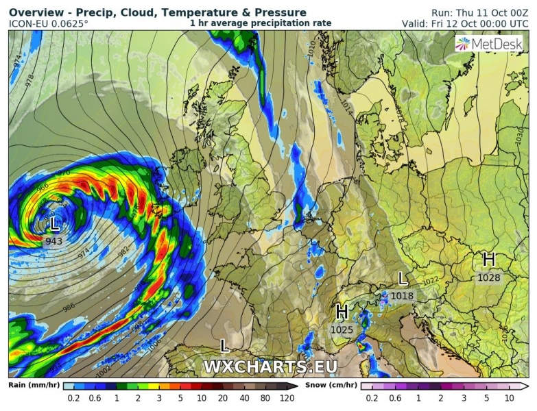 tempesta di vento callum irlanda regno unito 12 ottobre 2