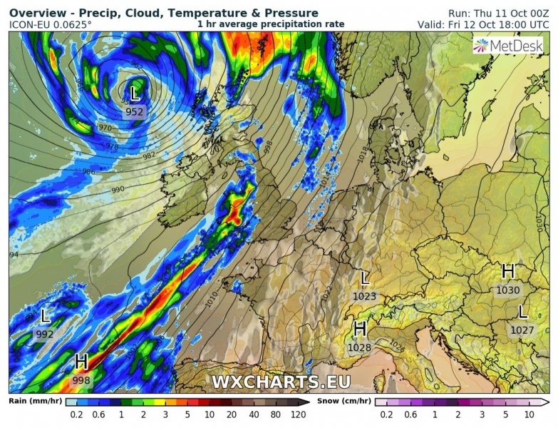 tempesta di vento callum irlanda regno unito 12 ottobre