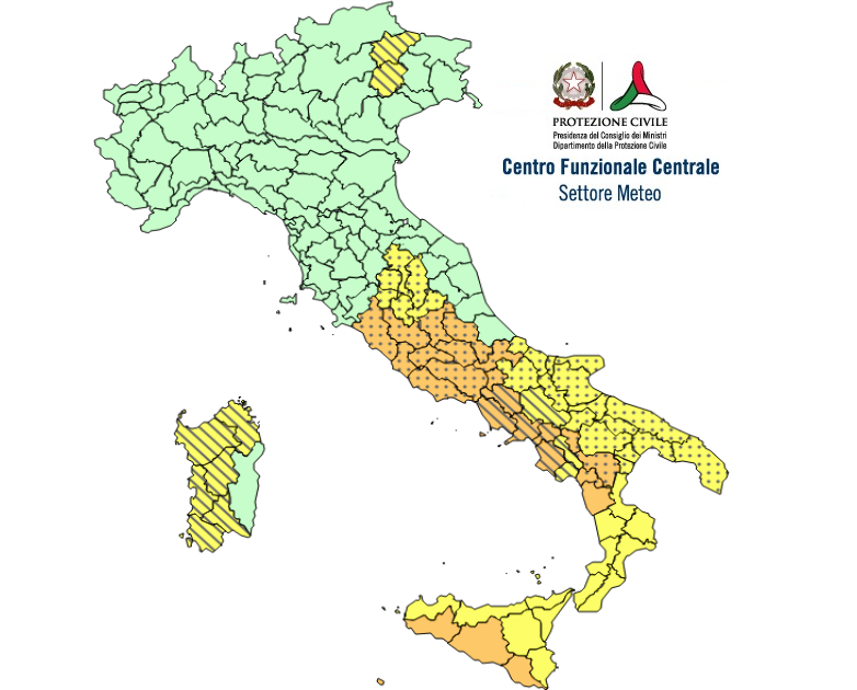 allerta meteo martedì 20 novembre