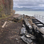 Maltempo Liguria, ecco la strada che collega Portofino a Santa Margherita vista dall’alto: completamente distrutta dalla furia del mare [FOTO e VIDEO]