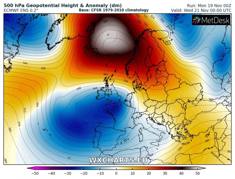 previsioni meteo europa 21 novembre