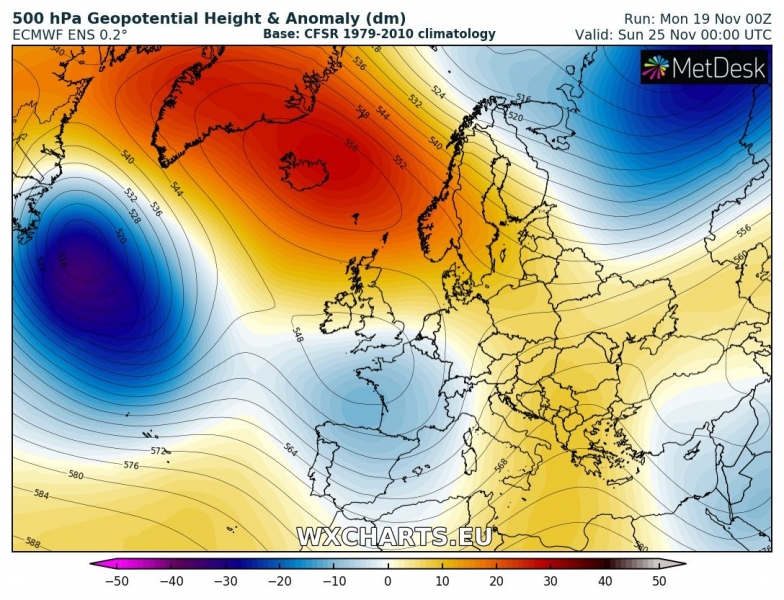 previsioni meteo europa 25 novembre