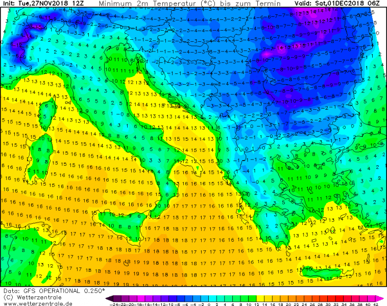 previsioni meteo freddo balcani 1 dicembre temperature