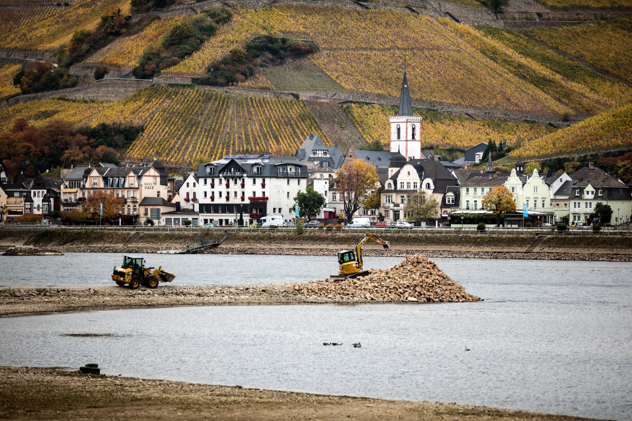 siccità germania fiume reno