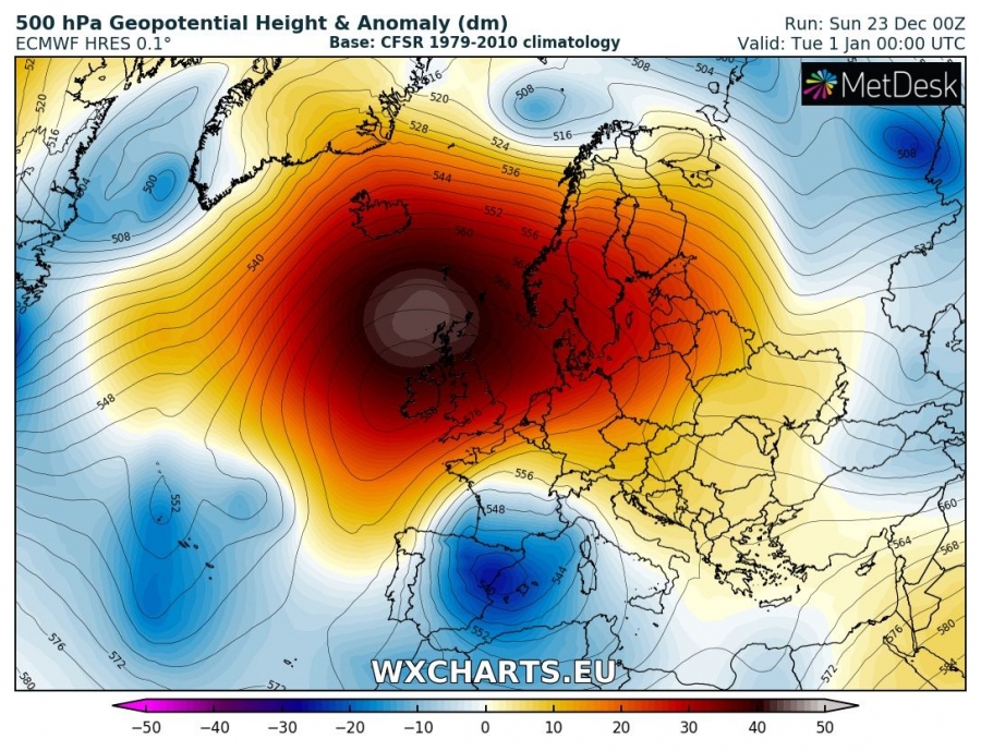 previsioni meteo europa 1 gennaio