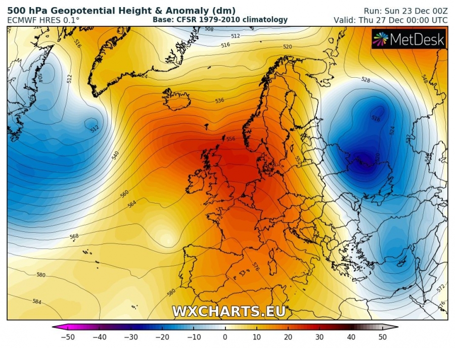 previsioni meteo europa 27 dicembre