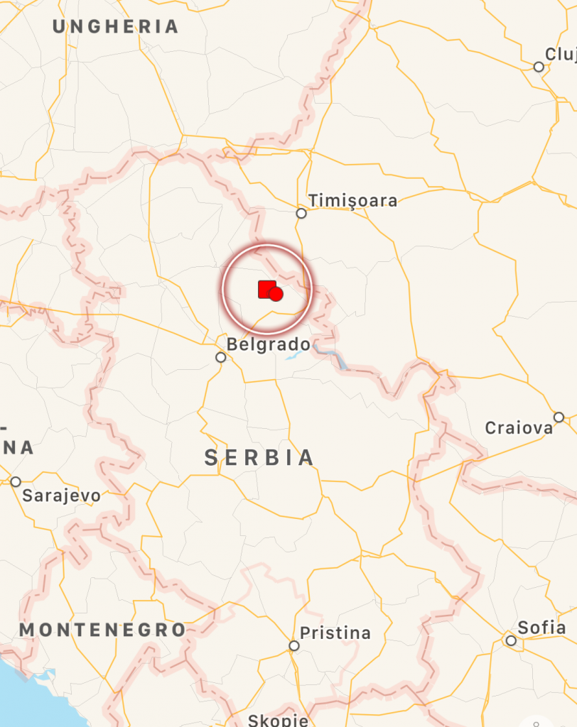 terremoto serbia oggi