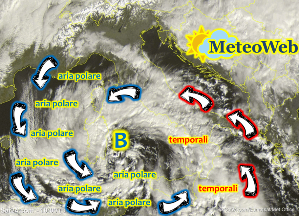 ciclone polare klaus 24 gennaio 2019