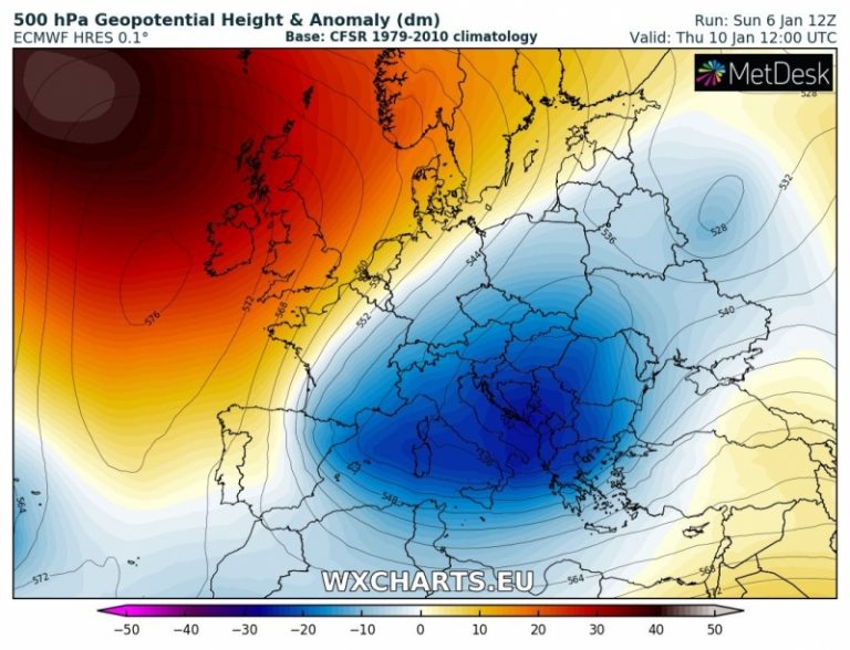 previsioni meteo freddo europa 10 gennaio