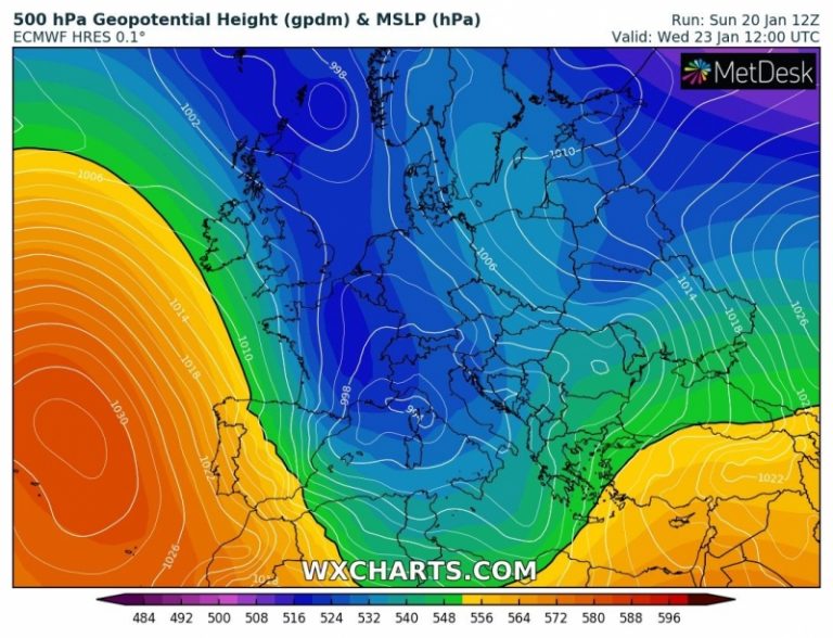 previsioni meteo freddo europa 23 gennaio