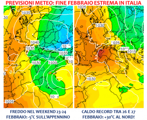 previsioni meteo fine febbraio 2019