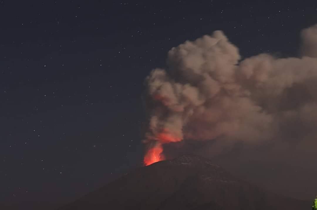 esplosione vulcano Popocatepetl Messico