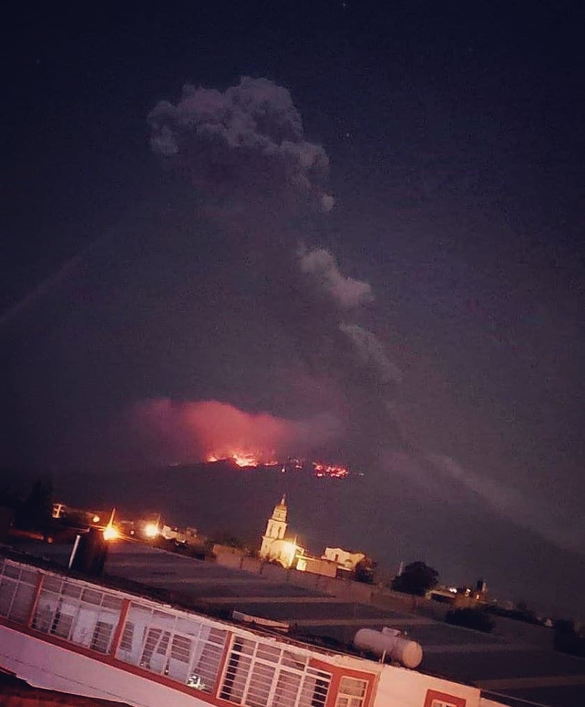 esplosione vulcano Popocatepetl Messico