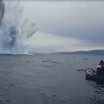 Esplode una bomba della seconda guerra mondiale nello Stretto di Messina: le immagini [FOTO e VIDEO]