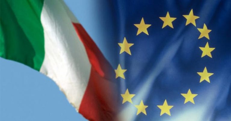 bandiera italia ue unione europea bilancio economia