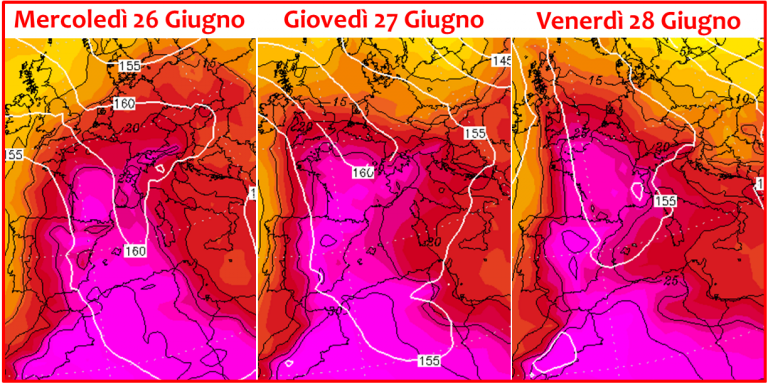 meteo ondata di caldo 26 27 28 giugno 2019