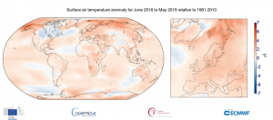 temperatura giugno 2018 maggio 2019