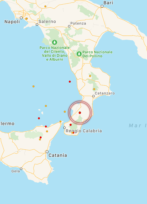 terremoto calabria oggi