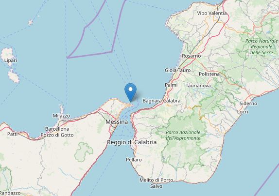 Scossa Di Terremoto Nello Stretto Di Messina [DATI E MAPPE]