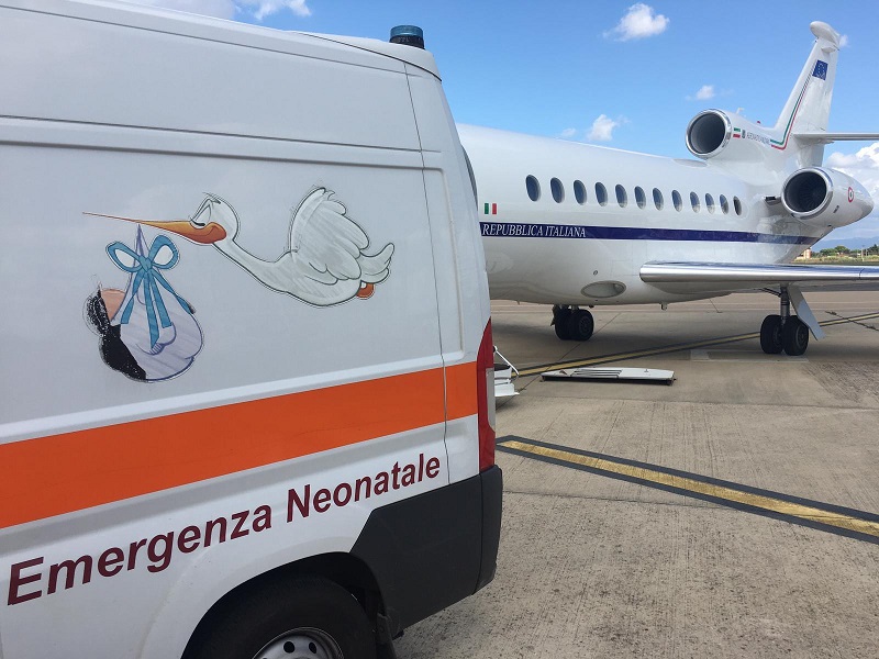 Aeronautica Militare trasporto sanitario d'urgenza dalla Sicilia