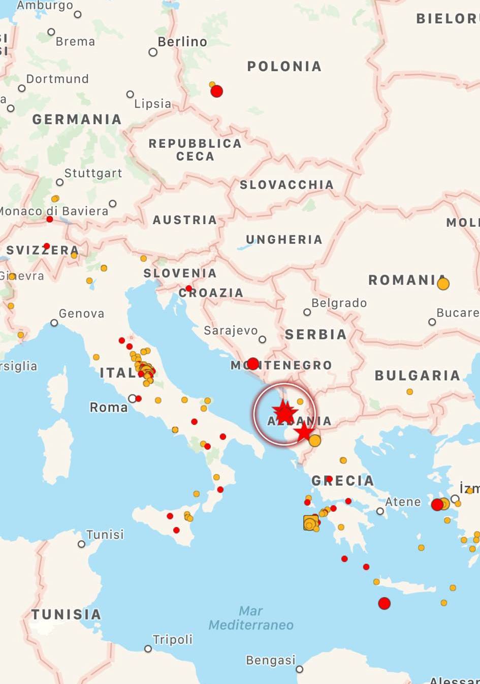 terremoto albania