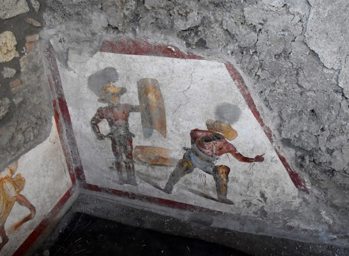 Раскопки Помпеи фрески