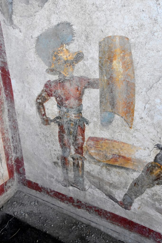 gladiatori combattenti pompei