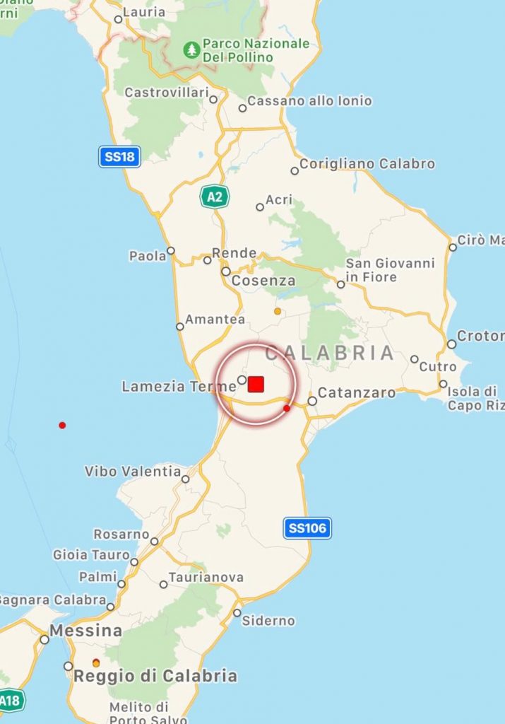 terremoto calabria catanzaro oggi