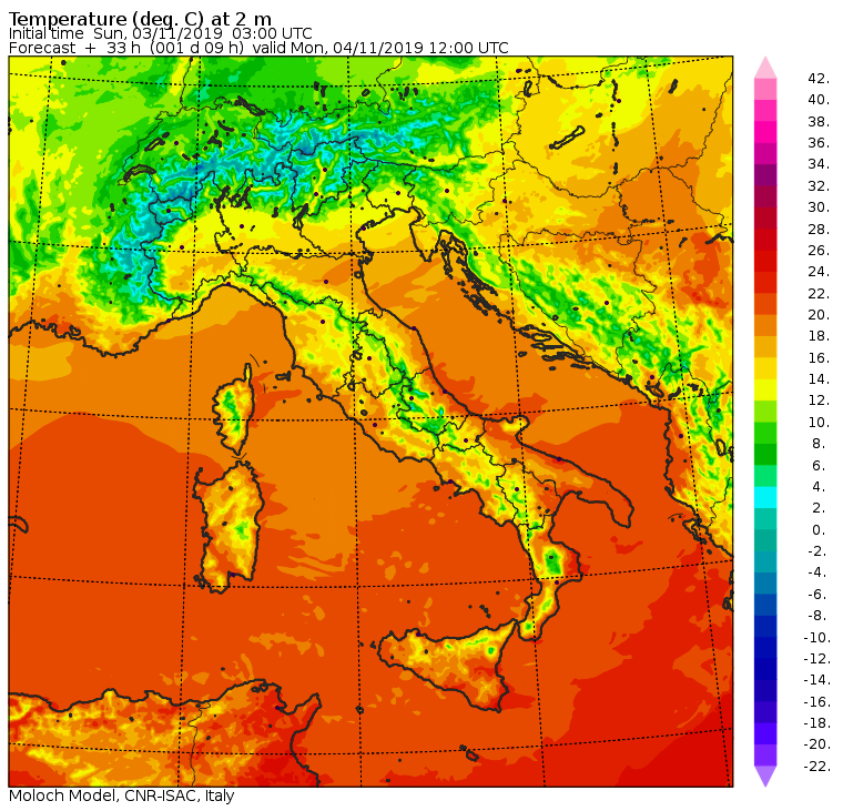 maltempo italia domenica 3 novembre