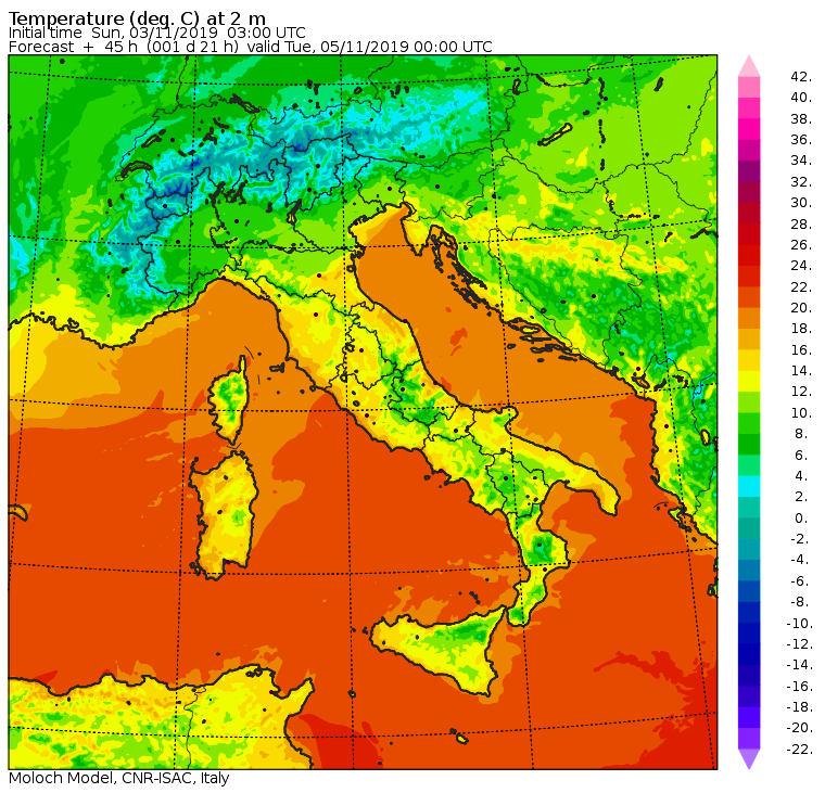 maltempo italia domenica 3 novembre