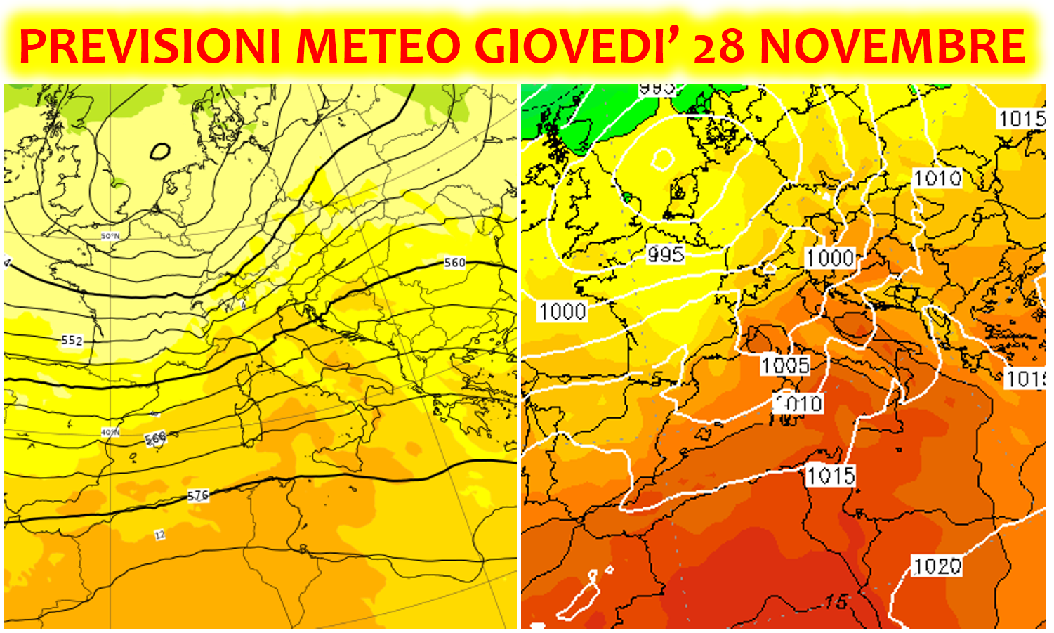 previsioni meteo 28 novembre 2019 italia