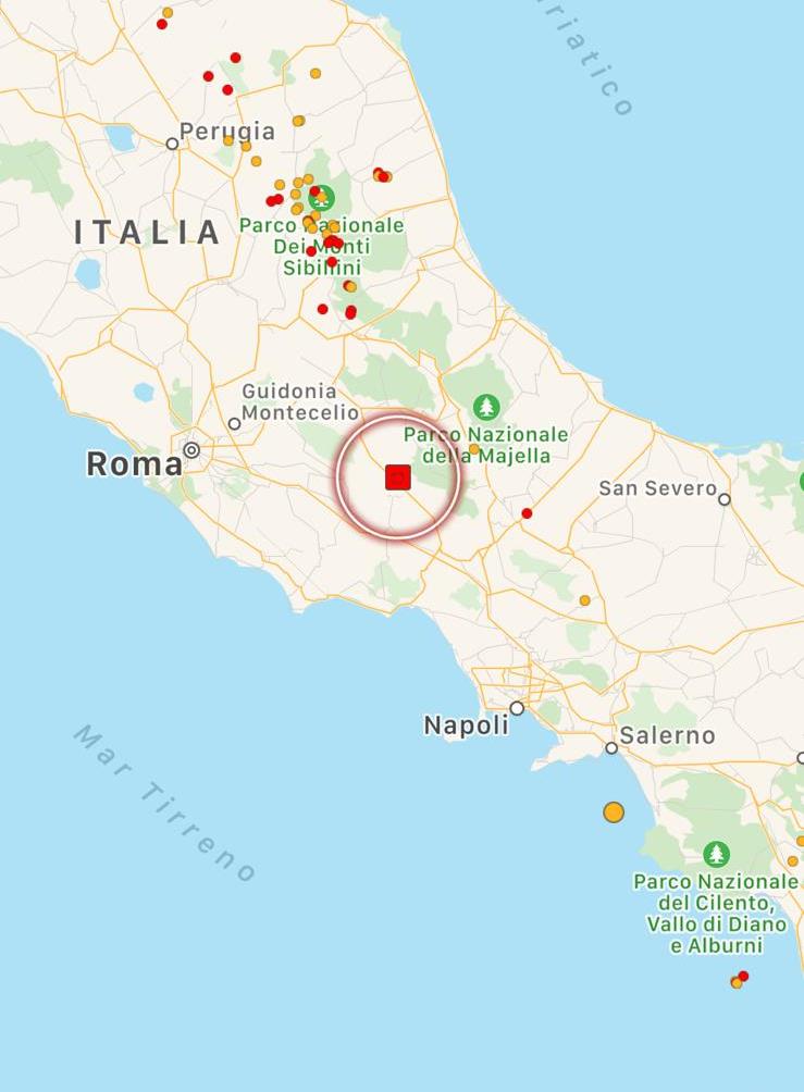 terremoto centro italia lazio abruzzo