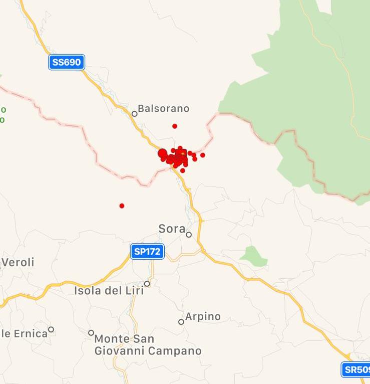 terremoto lazio abruzzo 8 novembre 2019