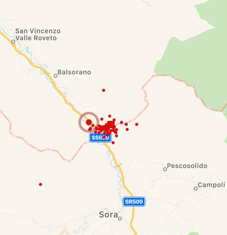 terremoto lazio abruzzo 8 novembre 2019