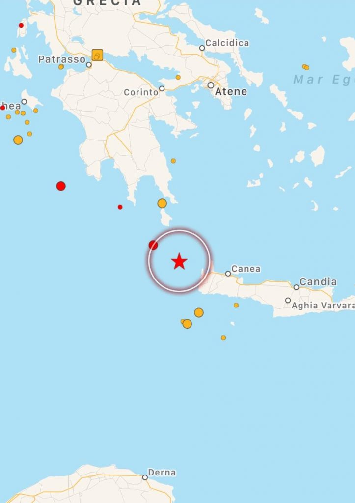 terremoto oggi calabria sicilia puglia grecia creta