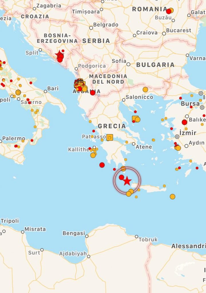 terremoto oggi calabria sicilia puglia grecia creta