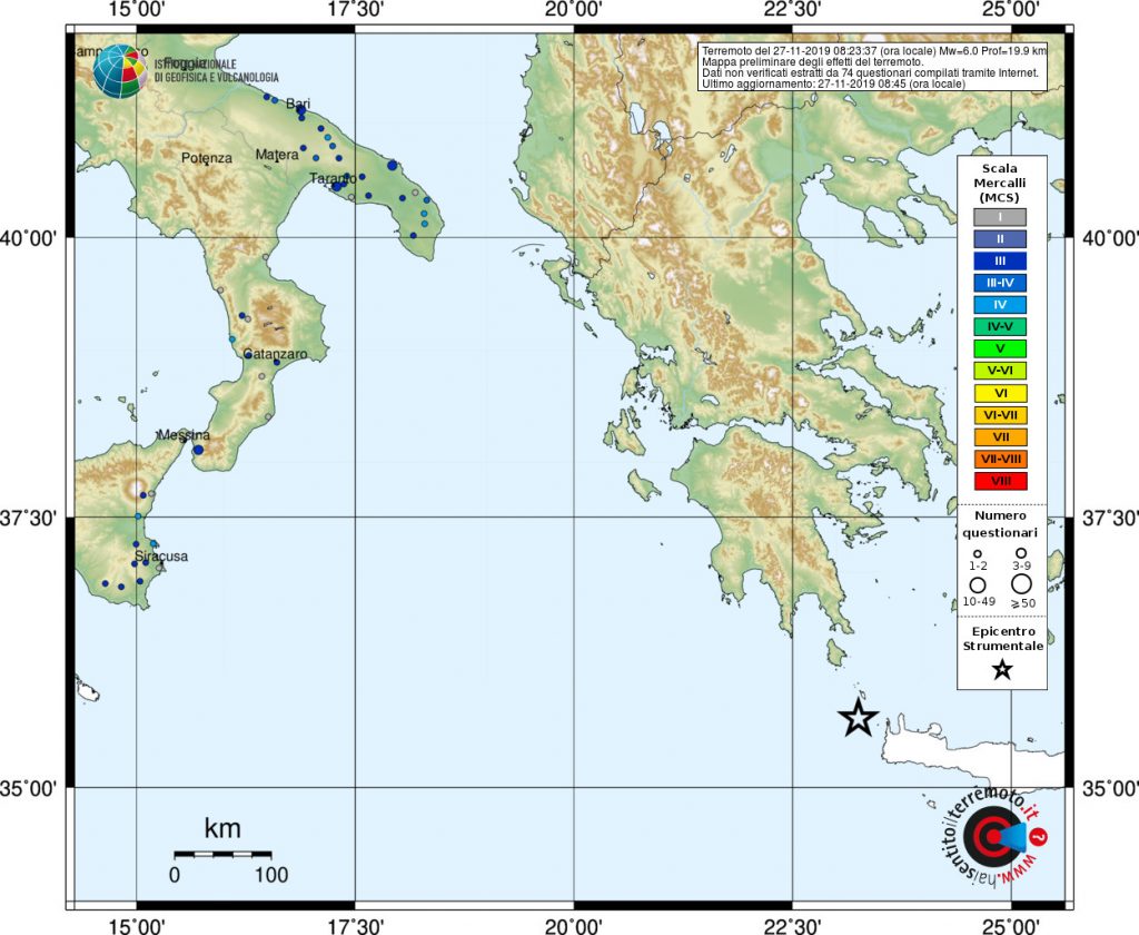 terremoto oggi grecia creta