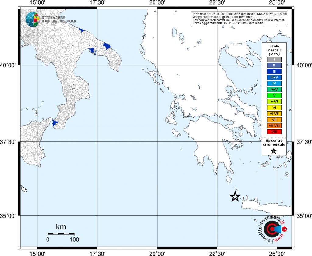 terremoto oggi grecia creta