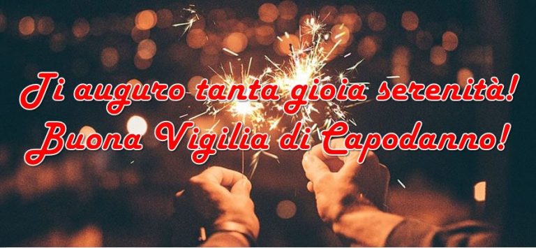 auguri buona vigilia di capodanno