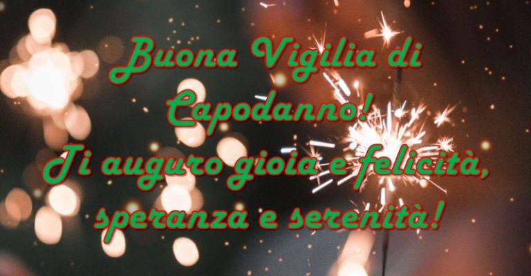 auguri buona vigilia di capodanno