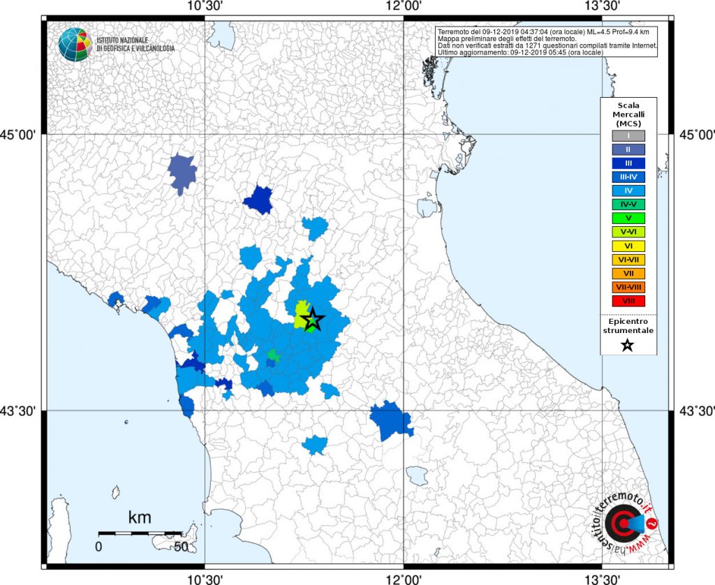 terremoto oggi toscana