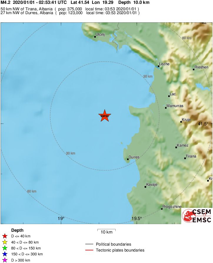 terremoto albania durazzo