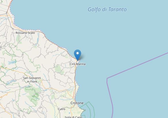 terremoto cirò marina crotone