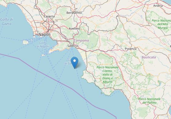 terremoto golfo salerno