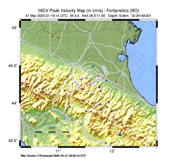 terremoto oggi bologna